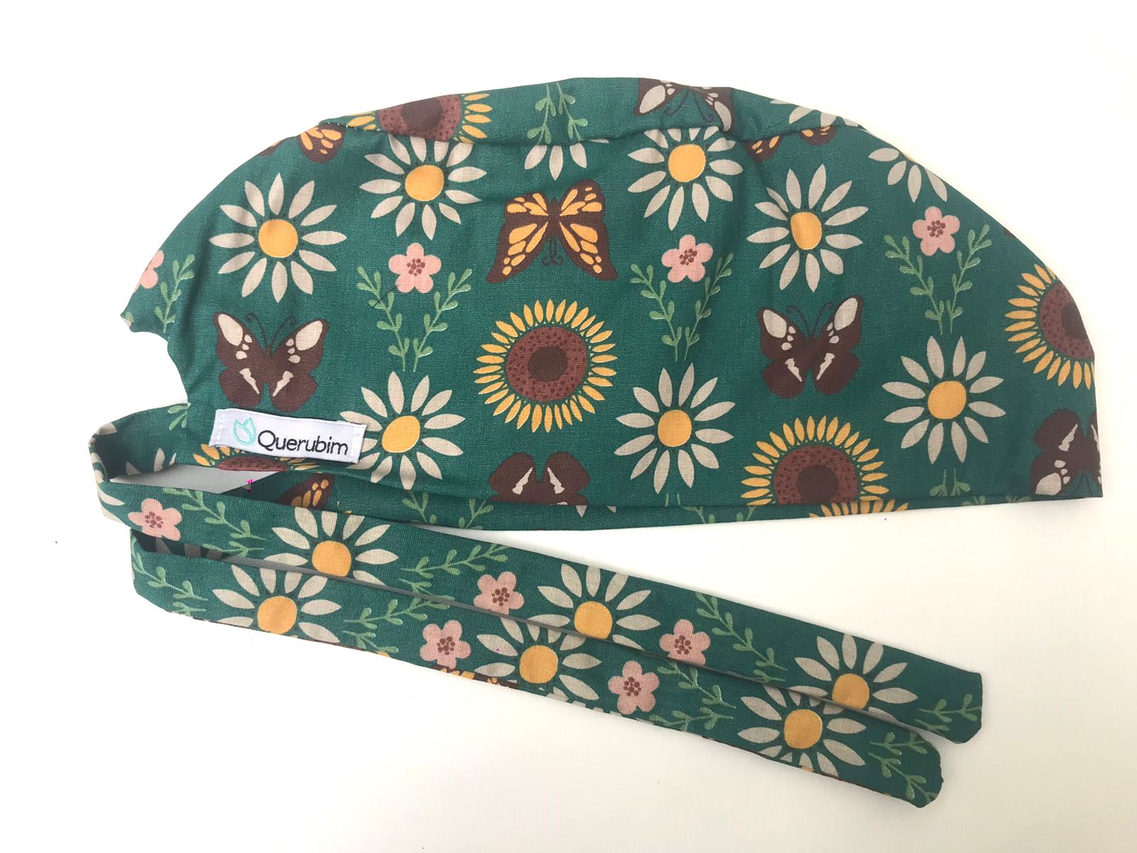 Gorro Floral verde