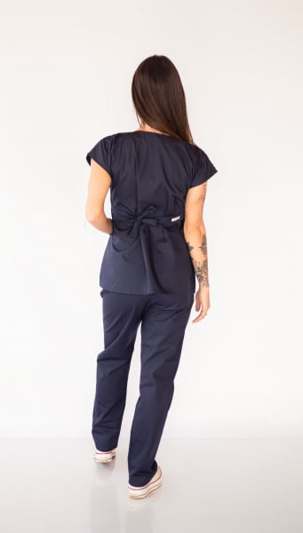 Pijama Cirúrgico Azul Marinho - gola V