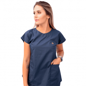 Scrub Aurora Azul Marinho